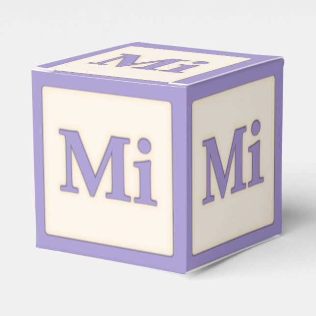 "Mi" Solfeggio Musical Baby Blocks Lila Geschenkschachtel (Vorderseite)