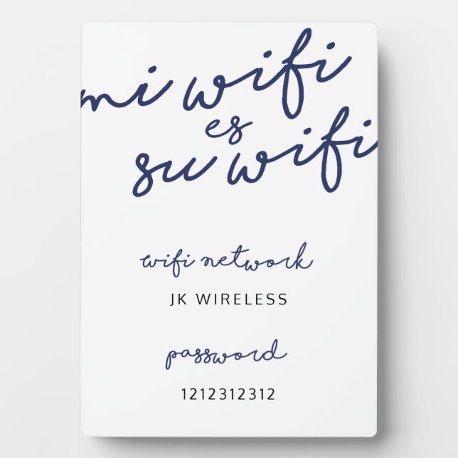 Mi Wifi Es Su Wifi Fotoplatte (Vorderseite)