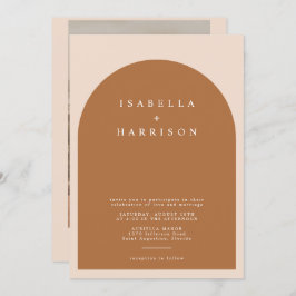 MIA Arched Burnt Orange Moderne Minimalistische Ho Einladung