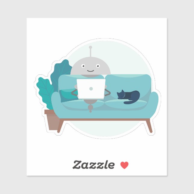 Mia auf dem Sofa Aufkleber (Blatt)