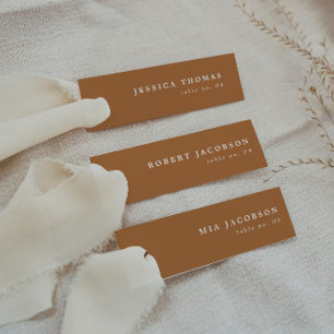 MIA Boho Burnt Orange Slender Place Card Name Card Einladung