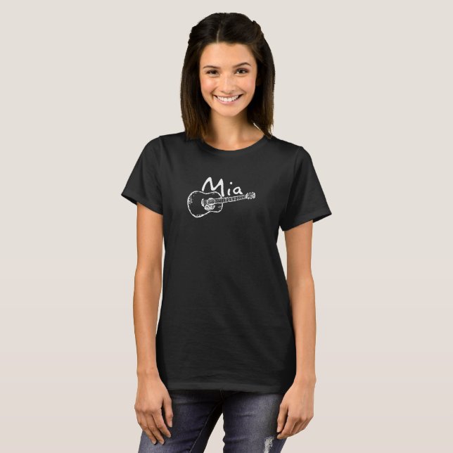 Mia Damen Dunkles T-Shirt (Vorne ganz)