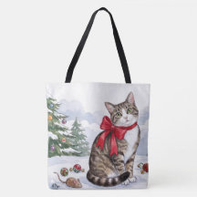 Mia die festliche Katze mit festlicher Dekoration