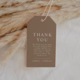 Mia - Earth Tone Taupe Modernes Minimalistisches B Geschenkanhänger