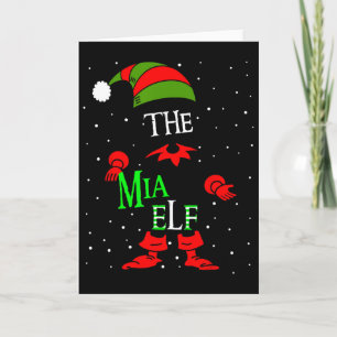 Mia Elf Gruppen-Passende Familien-Weihnachts-Pyjam Karte
