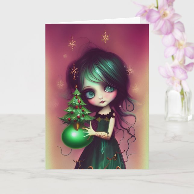 Mia Illustration Christmas Karte (Orchidee)