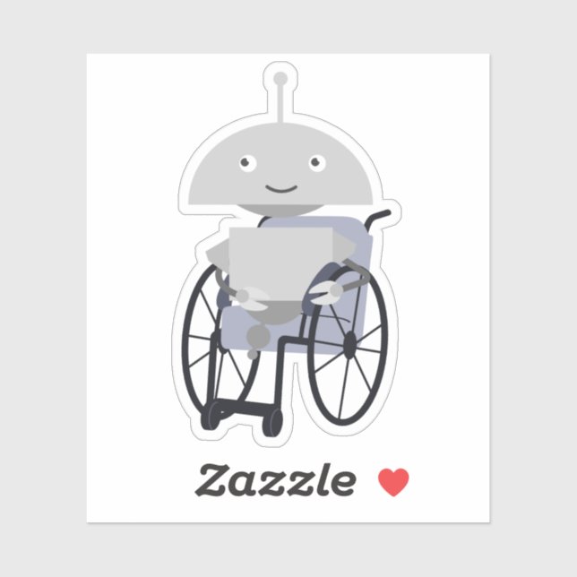Mia in Wheelchair Sticker (Blatt)