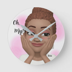 Mia Mädchen Runde Wanduhr