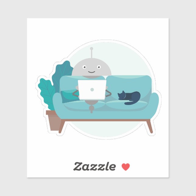 Mia mit Katze Aufkleber (Blatt)