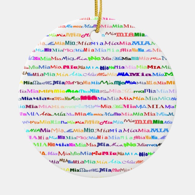 Mia Text Design II Ornament (Vorne)