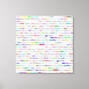 Mia Text Design II Wrapped Canvas Leinwanddruck