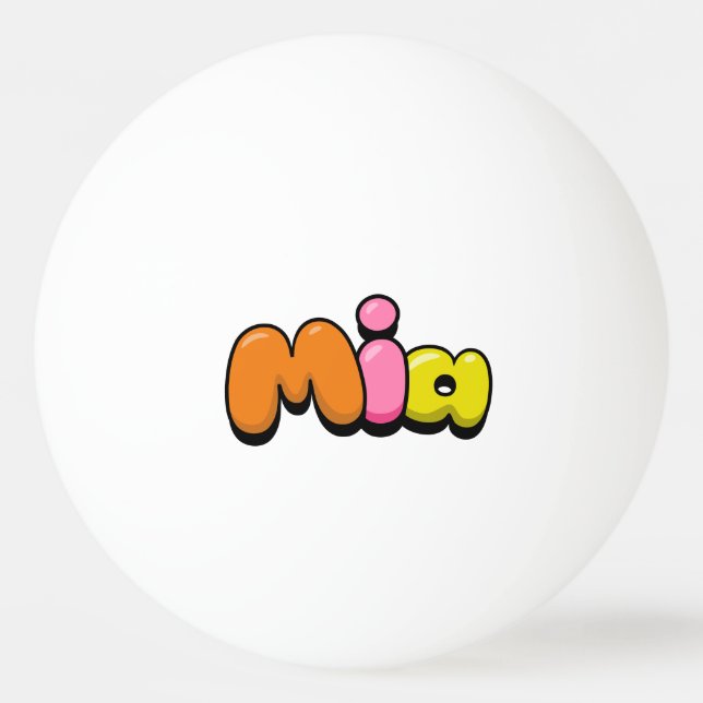 Mia Tischtennisball (Vorderseite)