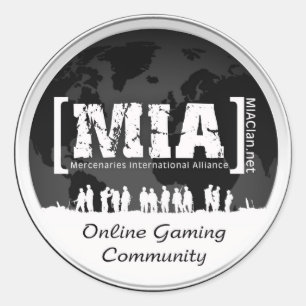 MIAClan.net-Qualitäts-Abziehbilder weiß/Schwarze Runder Aufkleber