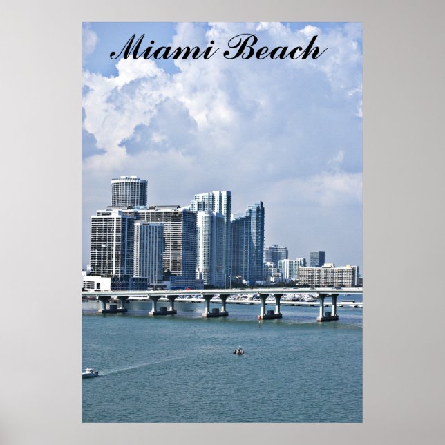 Miam Beach Skyline Poster (Vorne)