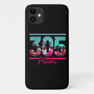 Miami 305 Area Code Florida Vintag Palmen Trees Pr Case-Mate iPhone Hülle