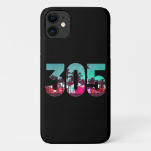 Miami 305 Area Code Florida Vintag Palmen Trees Pr Case-Mate iPhone Hülle