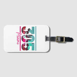 Miami 305 Area Code Florida Vintag Palmen Trees Pr Gepäckanhänger