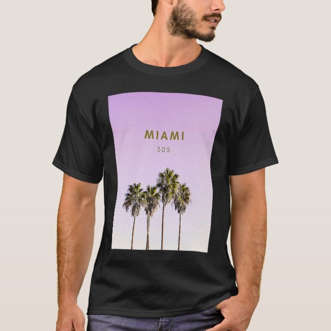 Miami 305 Palm Tree T-Shirt (Vorderseite)