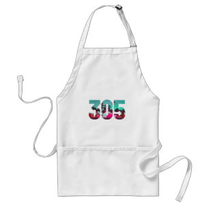 Miami 305 Vorwahl Florida Vintage Palmen Stolz Schürze