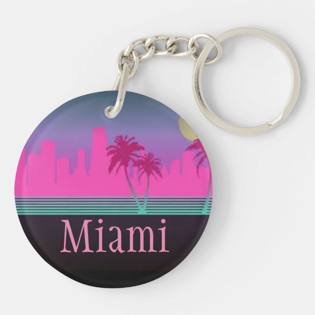 Miami - Akryllischer Schlüsselanhänger (Rückseite)
