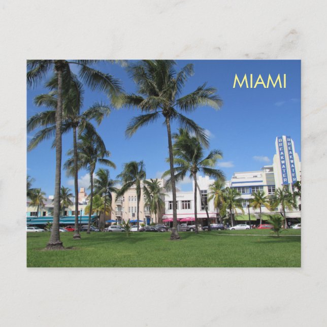 Miami Art Deco Postcard 5 Postkarte (Vorderseite)