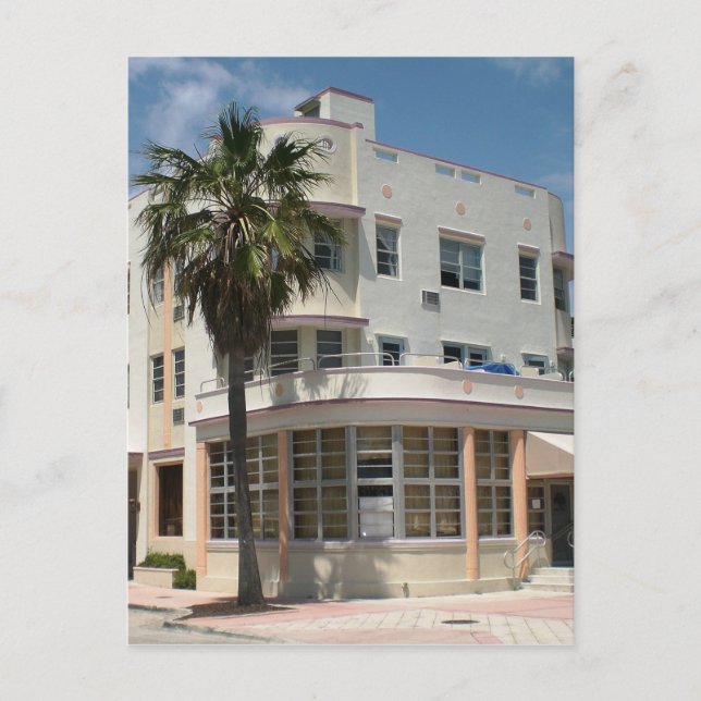 Miami Art Deco Postkarte (Vorderseite)