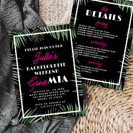 Miami Bachelorette Party Invitation Itinerary Einladung