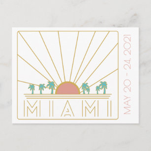 Miami Bachelorette Postcard Postkarte