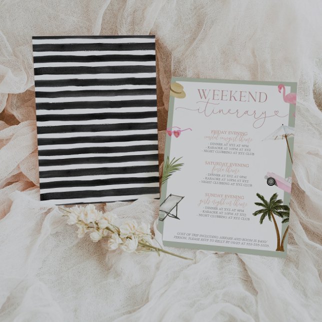 Miami Bachelorette Weekend Itinerary Einladung (Von Creator hochgeladen)