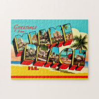 Miami Beach 11x14 Postkarte