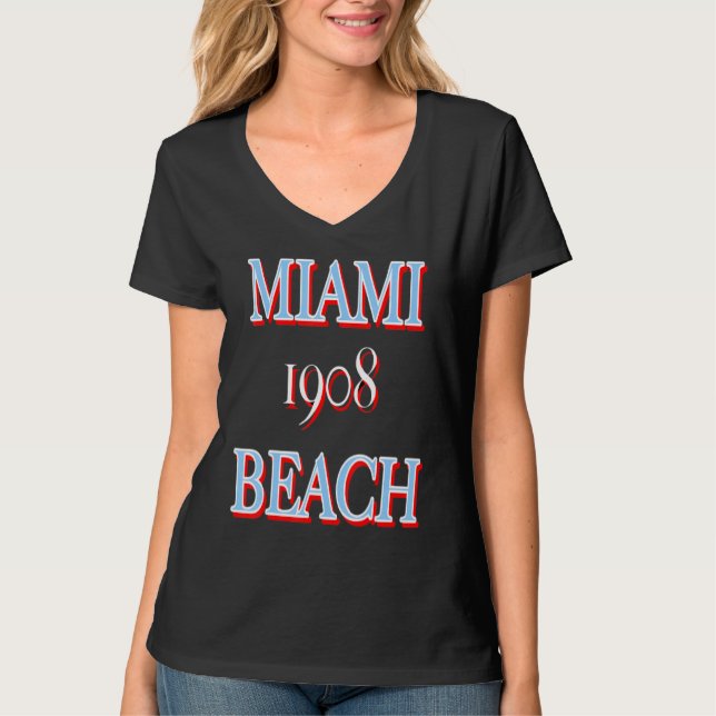Miami Beach 1908 1 T-Shirt (Vorderseite)