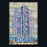 Miami Beach Art Deco Hotel Malerei 3 Poster<br><div class="desc">Das South Beach Viertel von Miami Beach verfügt über eine recht große Auswahl an Vintagen Hotels. Die Nutzung wurde in den 30er und 40er Jahren verabredet und ist Teil des Miami Art Deco Distrikts im National Register of Historic Places. Die bunten Schilder erhellen den Nachthimmel entlang des Ocean Blvd.</div>