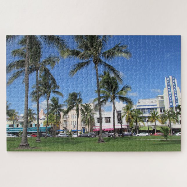 Miami Beach Art Deco Puzzle (Horizontal)