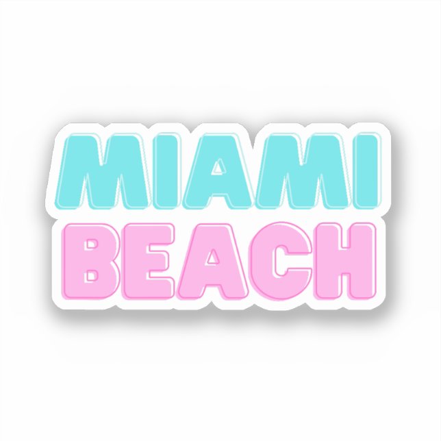Miami Beach Aufkleber (Vorderseite)