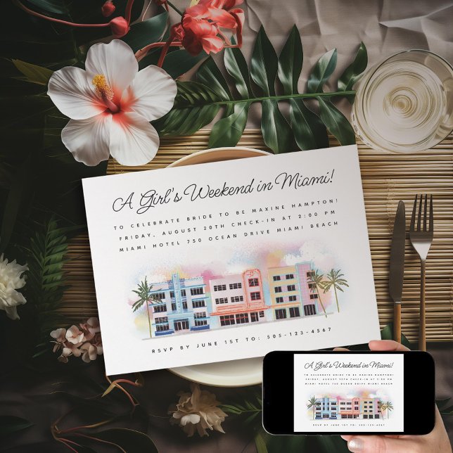 Miami Beach Bachelorette Weekend Einladung (Von Creator hochgeladen)