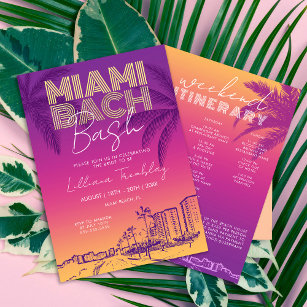 Miami Beach Bachelorette Weekend Tour Einladung