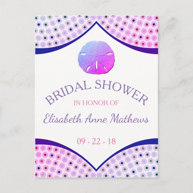 Miami Beach Bridal Dusche Einladung (Vorderseite)