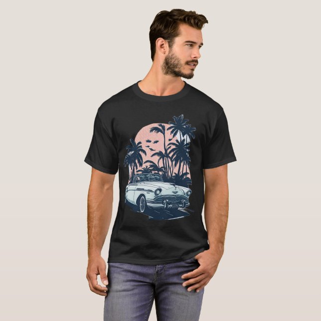 MIAMI beach Cars 2 T-Shirt (Vorne ganz)