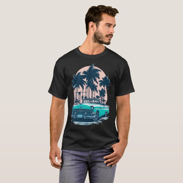 MIAMI beach Cars 4 T-Shirt (Vorne ganz)