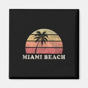 Miami Beach Fl Vintage 70er Retro Throwback Design Magnet