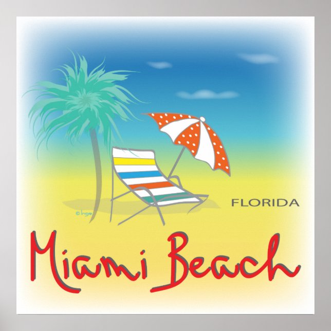 Miami Beach, FL-Vorsitzende Poster (Vorne)