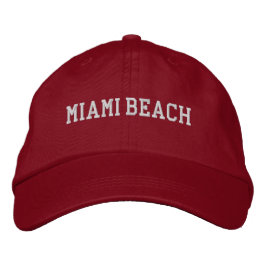 Miami Beach Florida bestickt mit Baseballhut Bestickte Baseballkappe