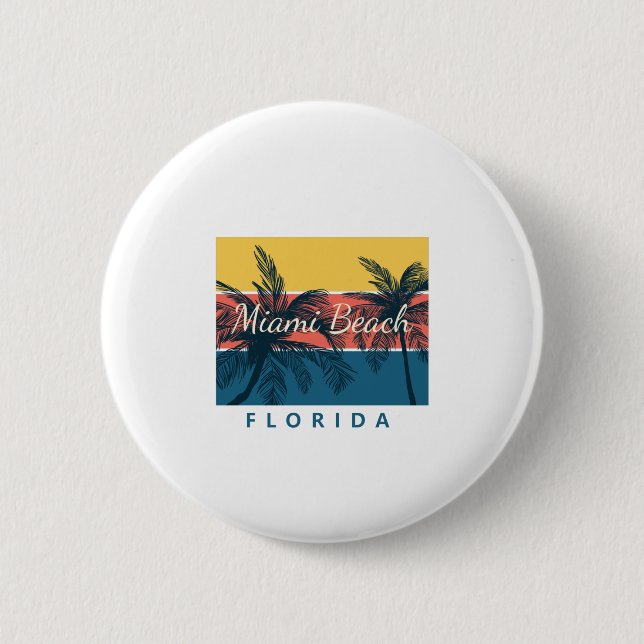 Miami Beach Florida Button (Vorderseite)