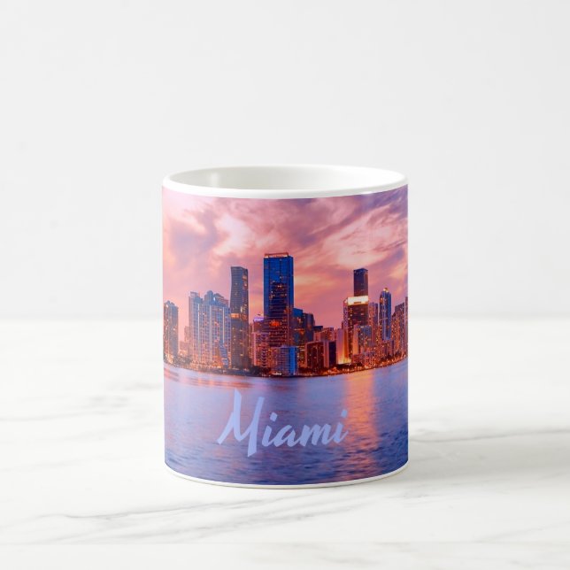 Miami Beach Florida City Skyline Kaffeetasse (Mittel)