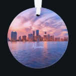 Miami Beach Florida City Skyline Ornament<br><div class="desc">Miami Beach Florida City Skyline</div>
