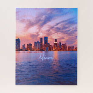 Miami Beach Florida City Skyline Puzzle