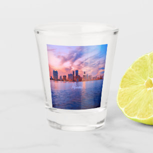 Miami Beach Florida City Skyline Schnapsglas