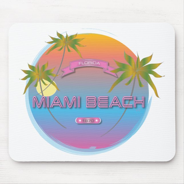 Miami Beach Florida, Est. 1870 Cool Mousepad (Vorne)
