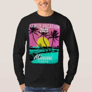 Miami Beach Florida Family Vacation Beach Palm Tre T-Shirt
