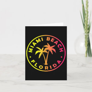Miami Beach Florida farbenfrohe Palmen Gefärbte Kr Karte
